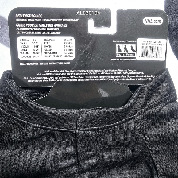 NHL Pet Apparel Boston Bruins Jersey - Size XL Black And Yellow New - Picture 5 of 6